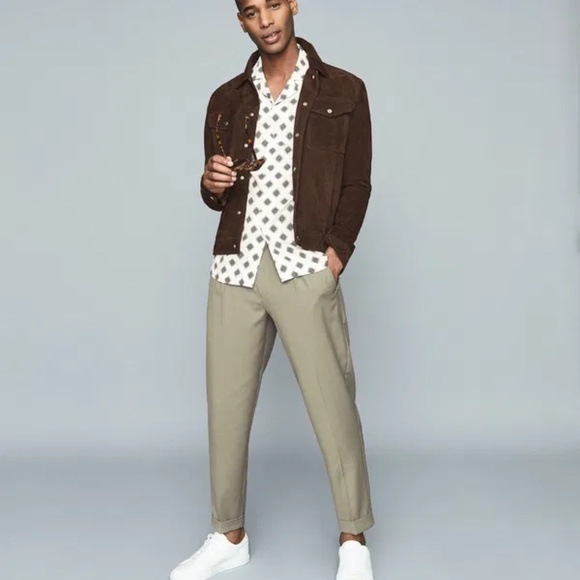 Reiss Joss Medallion Printed Cuban Collar Shirt - Picture 1 of 8